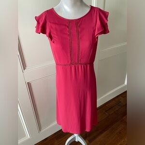 LOFT Petites Raspberry Midi Dress 10p